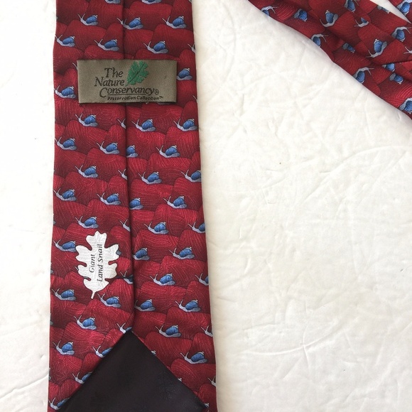 Nature Conservancy Maroon Giant Land Snails Tie - Picture 5 of 8